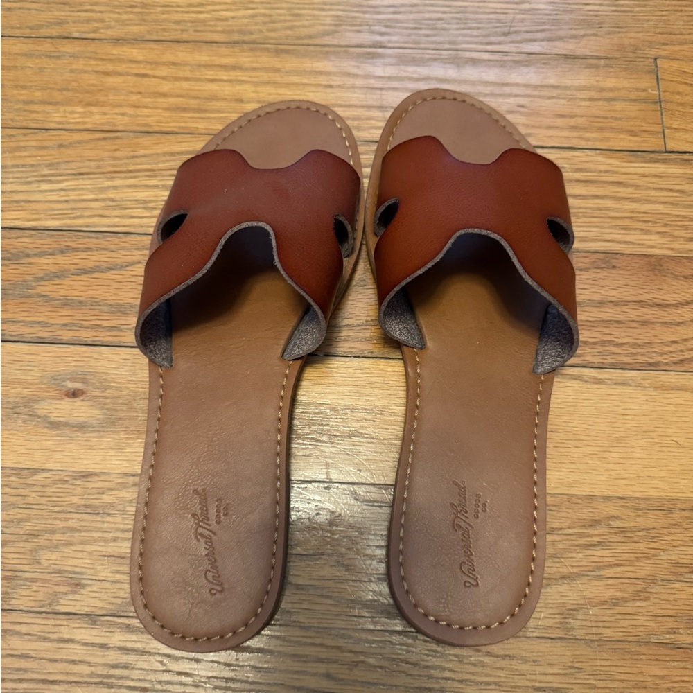 Universal Thread Leather Slide Sandals